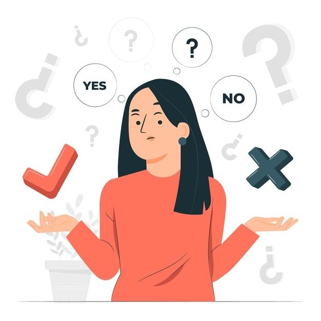 Free Vector _ Yes or no concept illustration Free Vector Yes or no concept illustration